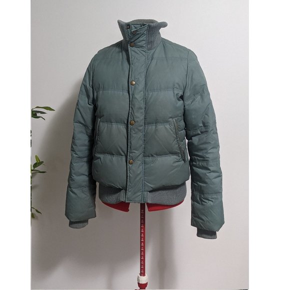 Diesel -- Real duck down winter bomber jacket in teal - Picture 1 of 2